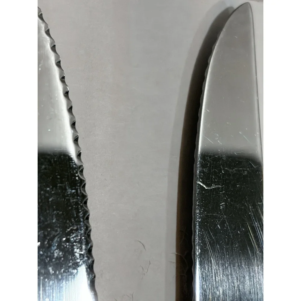 Oneida Stainless Steel Serrated Steak Knives Set of 4 Silver 4.5 in Blade